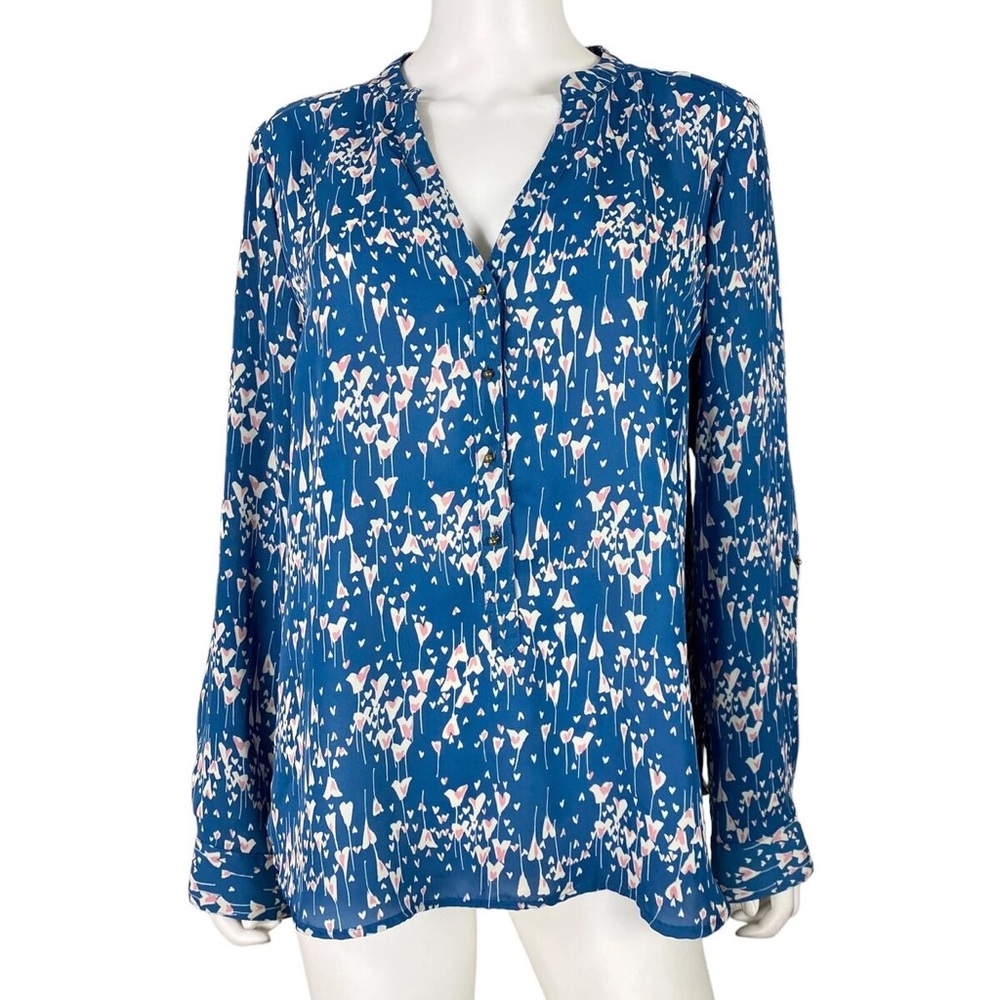 NWOT LAUREN CONRAD Heart Print Blouse